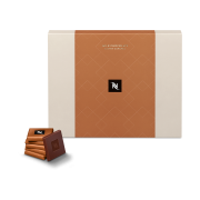 Milk Chocolate squares with salted caramel pieces